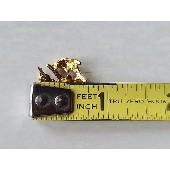 Dolphin Enamel Rhinestone Stud Earrings Vintage Costume Jewelry - Picture 9 of 10